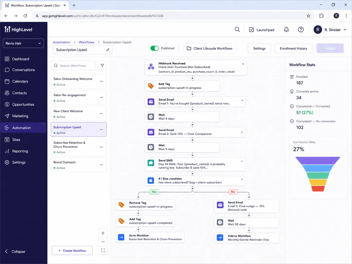 GoHighLevel Marketplace CRM & Subscription Automation Build